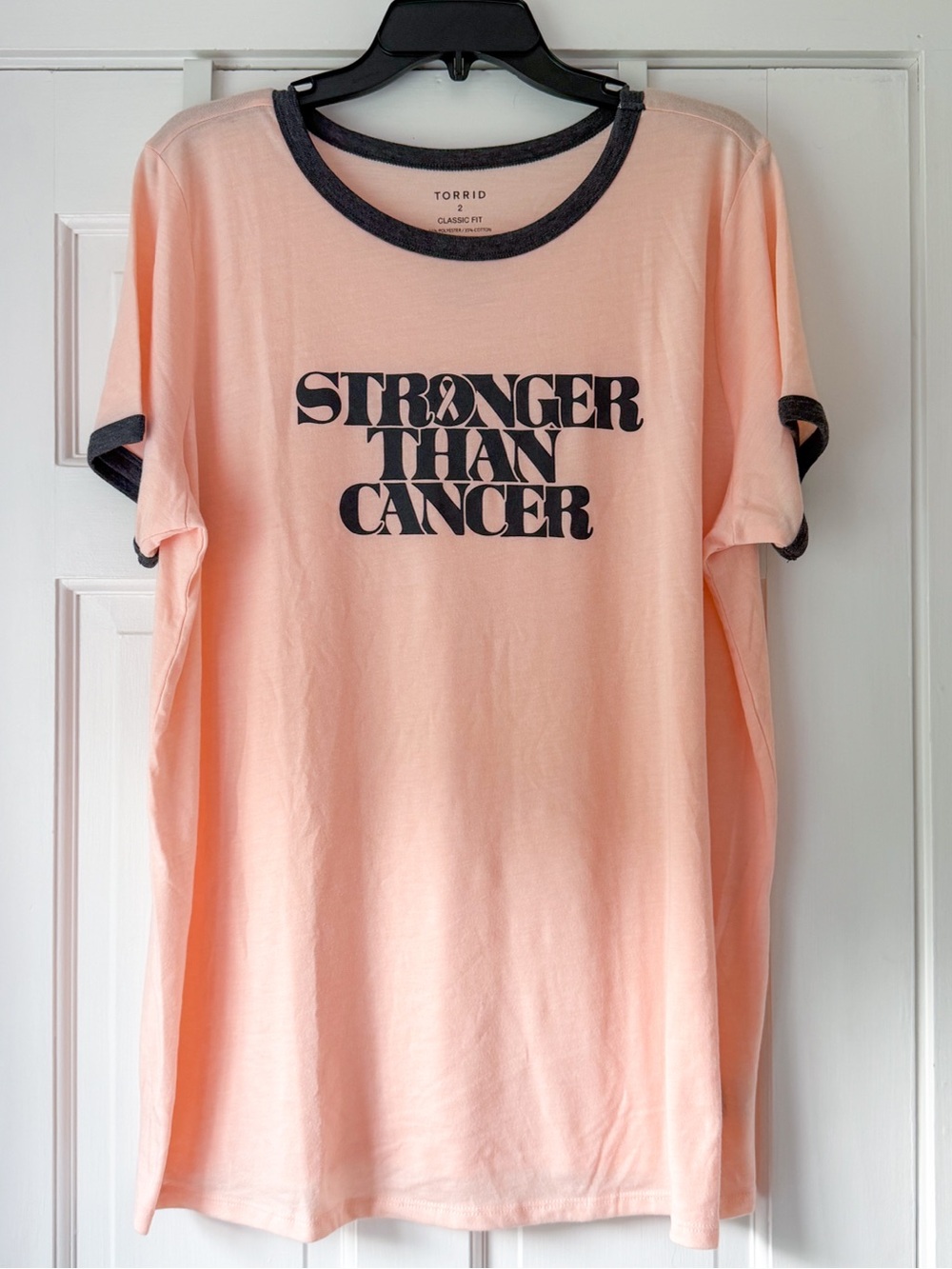 Torrid "Stronger Than Cancer" Pink Tee